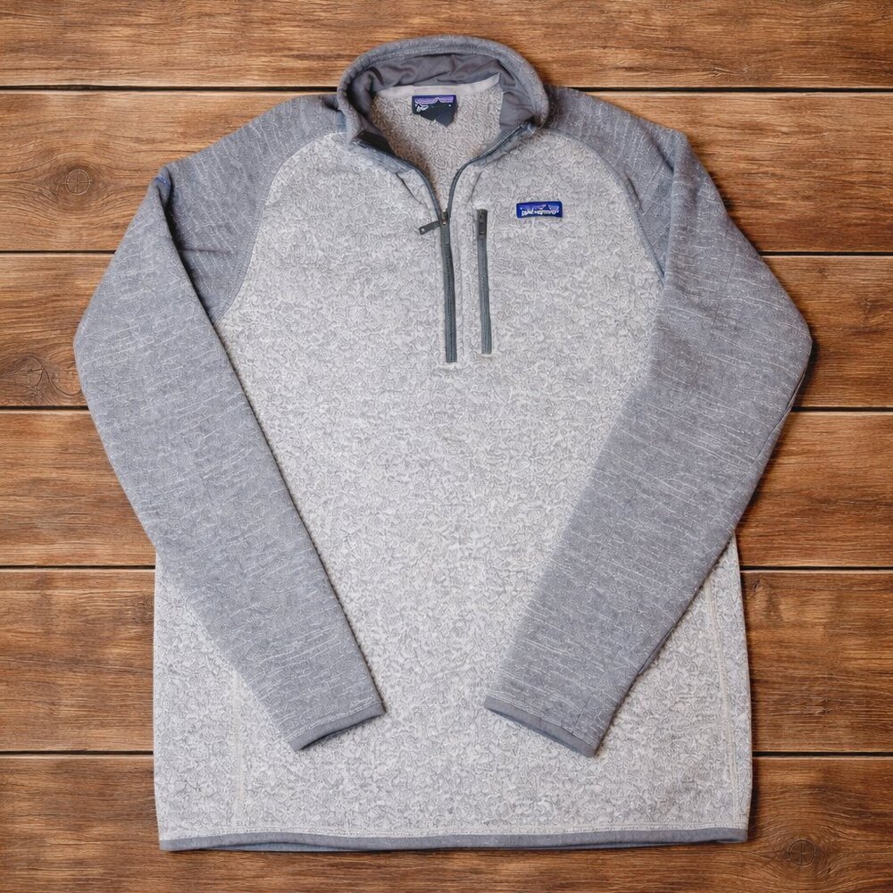 Patagonia Better Sweater Quarter-Zip Pullover – Men’s Large – Heather Gray logo
